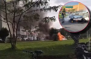 Vehiculo tipo Van fue consumido por las llamas