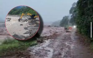 El Río se llevó la vía entré la zona ‘B’ de Ubalá y el municipio de Medina