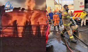 Fuerte incendio consumió una bodega donde funcionaba una carpintería